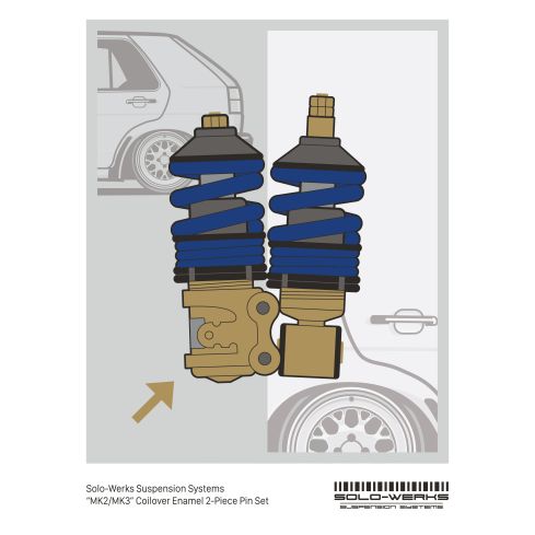 Pin Matt Brass Front & Rear